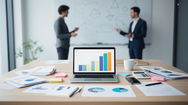 Exemple d’étude de marché avec analyse de la demande, de la concurrence et des données commerciales sur un bureau professionnel
